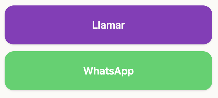 Botones de Llamar y WhatsApp en un perfil
